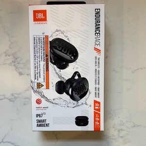 JBL Endurance Race Waterproof Wireless Smart Ambient Earbuds - Black